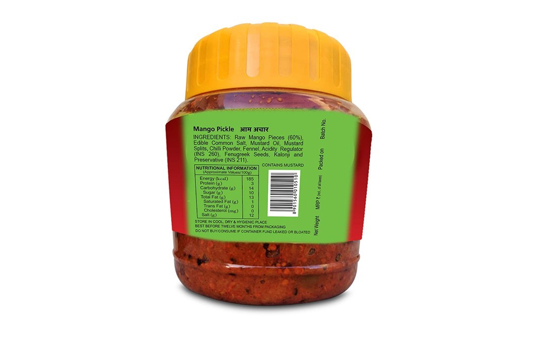 Nilon's Rajasthani Mango Pickle    Plastic Jar  900 grams